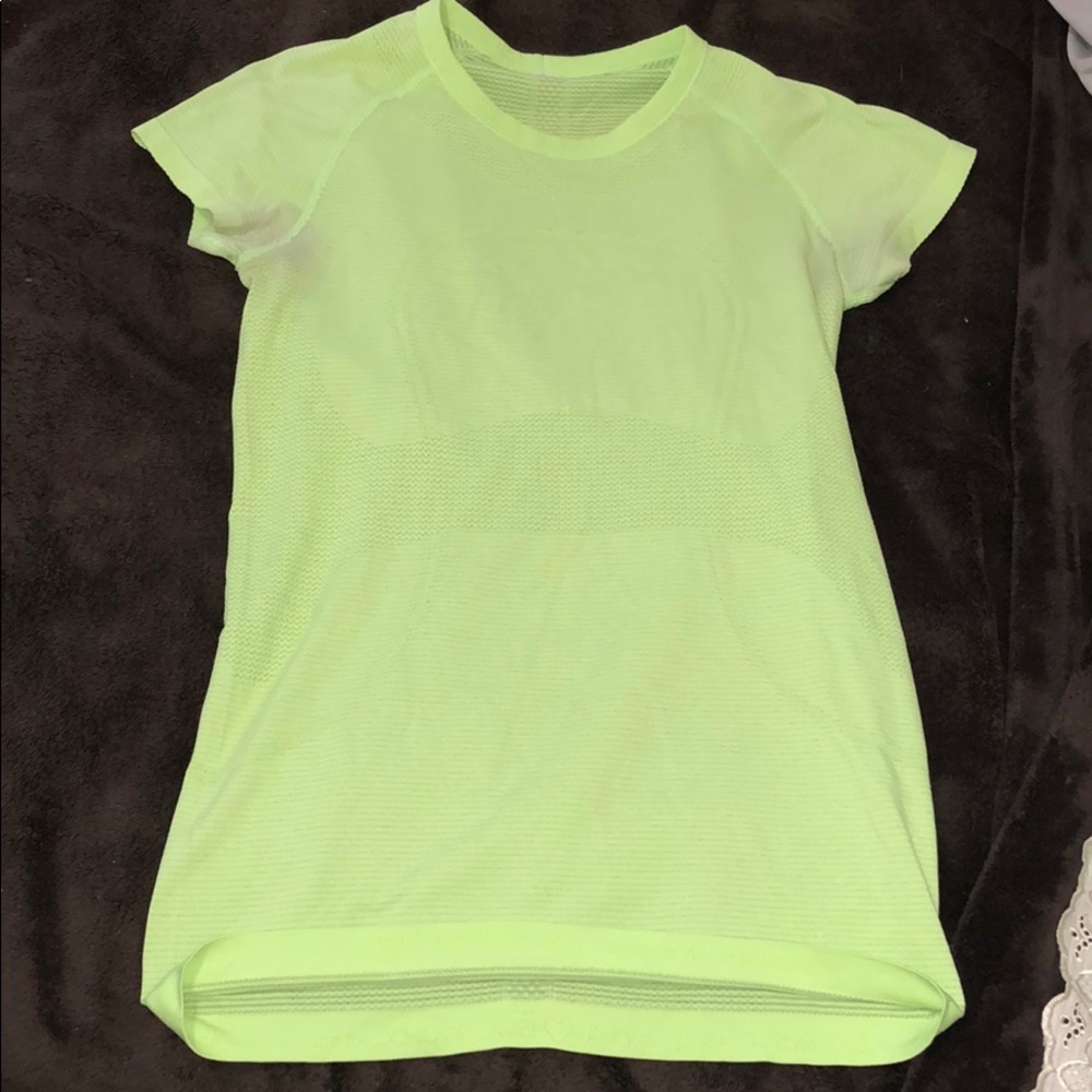 light neon yellow lululemon swift tech shirt